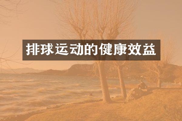 排球运动的健康效益