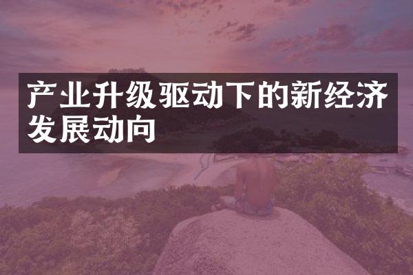 产业升级驱动下的新经济发展动向