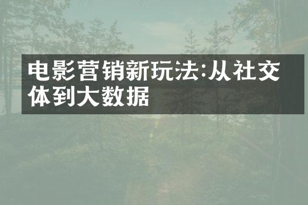 电影营销新玩法:从社交媒体到大数据