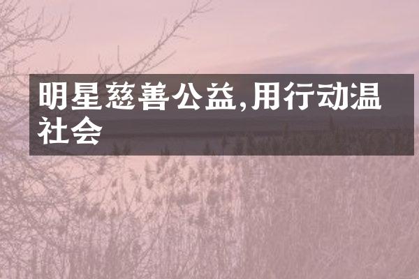 明星慈善公益,用行动温暖社会