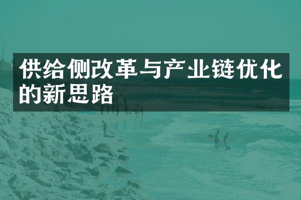 供给侧改革与产业链优化的新思路