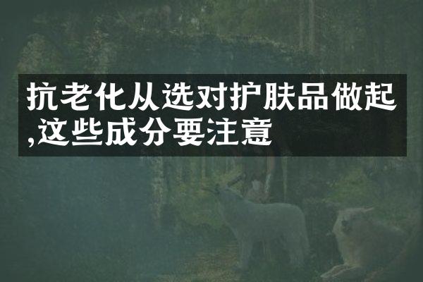 抗老化从选对护肤品做起,这些成分要注意