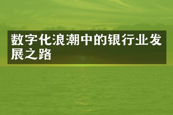 数字化浪潮中的银行业发展之路