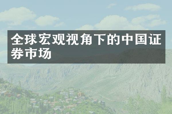 全球宏观视角下的证券市场