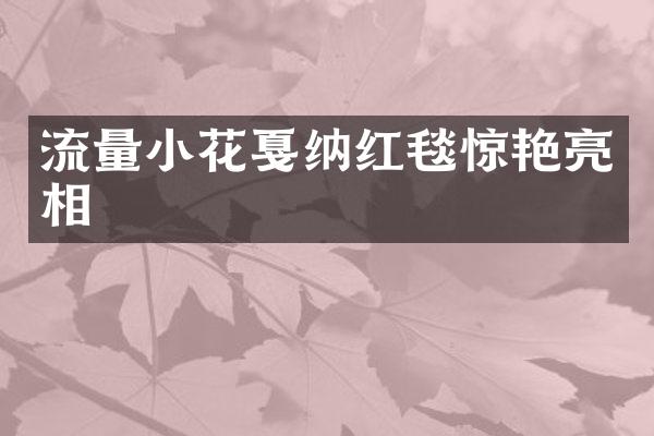 流量小花戛纳红毯惊艳亮相