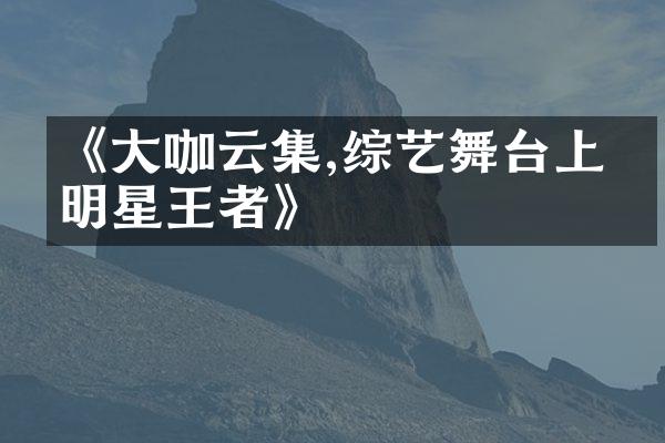 《大咖云集,综艺舞台上的明星王者》