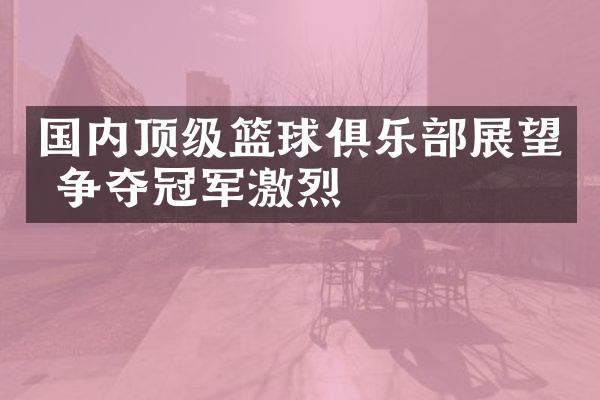 国内顶级篮球俱乐展望 争夺冠军激烈