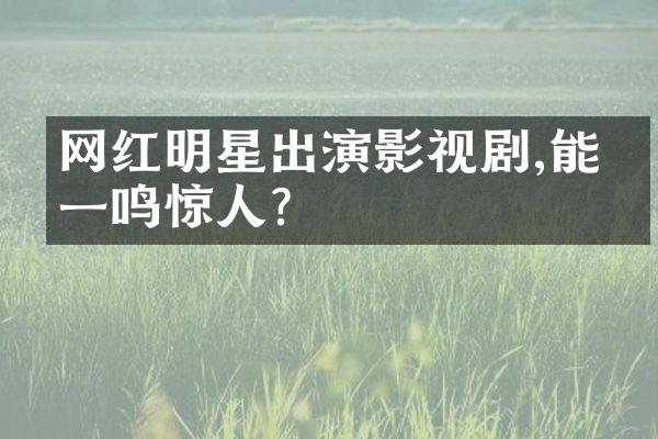 网红明星出演影视剧,能否一鸣惊人?