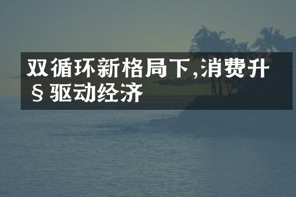 双循环新格局下,消费升级驱动经济