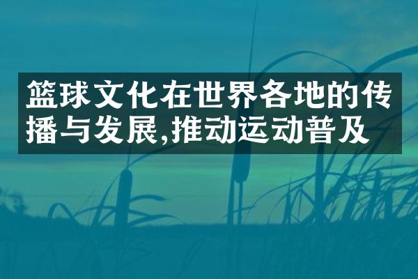 篮球文化在世界各地的传播与发展,推动运动普及