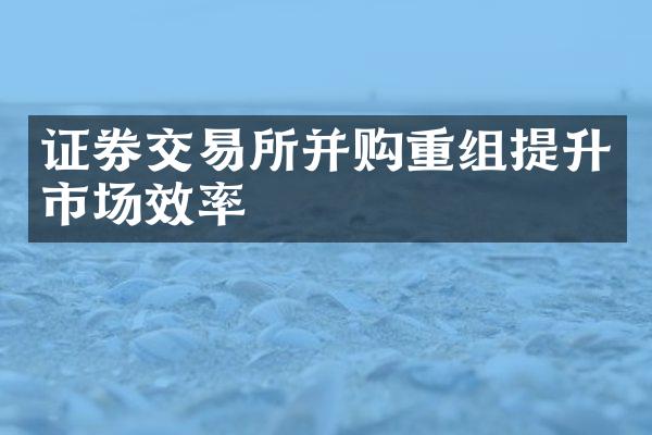 证券交易所并购重组提升市场效率