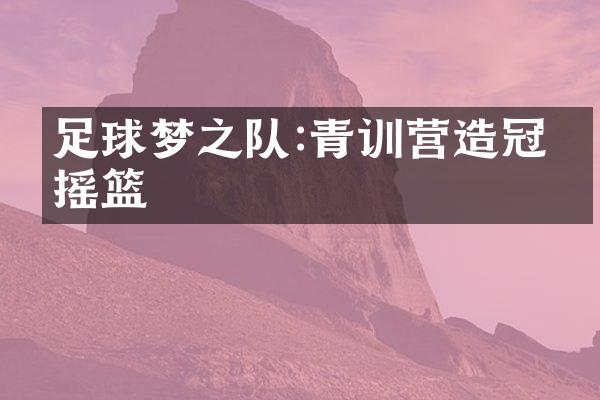 足球梦之队:青训营造冠军摇篮