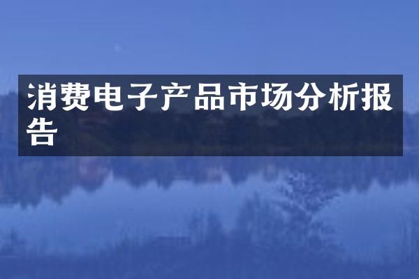 消费电子产品市场分析报告