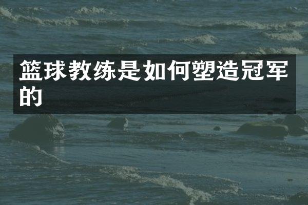 篮球教练是如何塑造冠军的