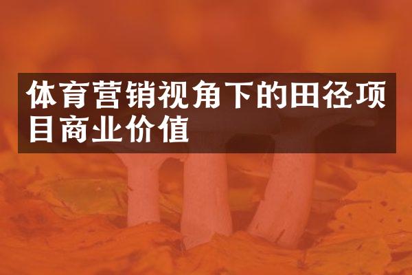 体育营销视角下的田径项目商业价值