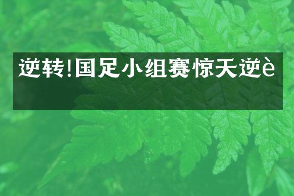 逆转!国足小组赛惊天逆转