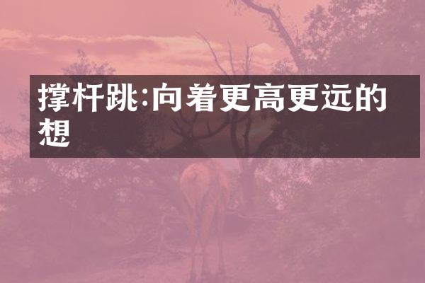 撑杆跳:向着更高更远的梦想