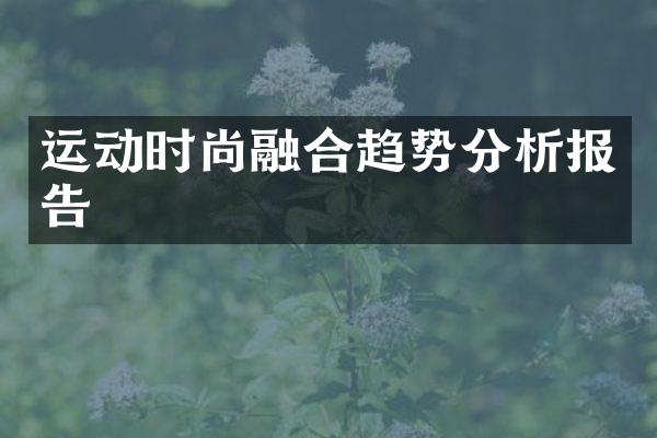 运动时尚融合趋势分析报告