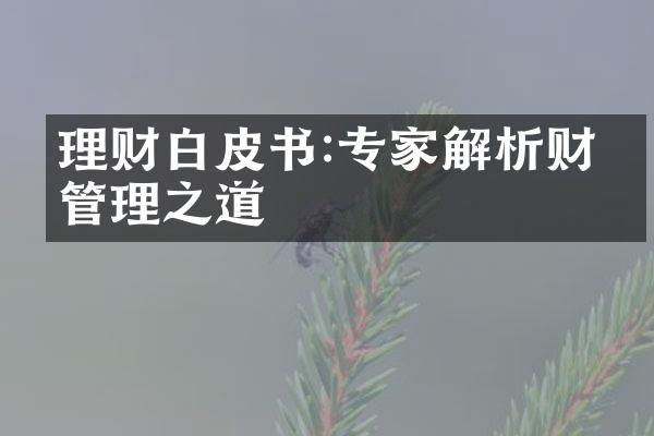 理财白皮书:专家解析财富管理之道