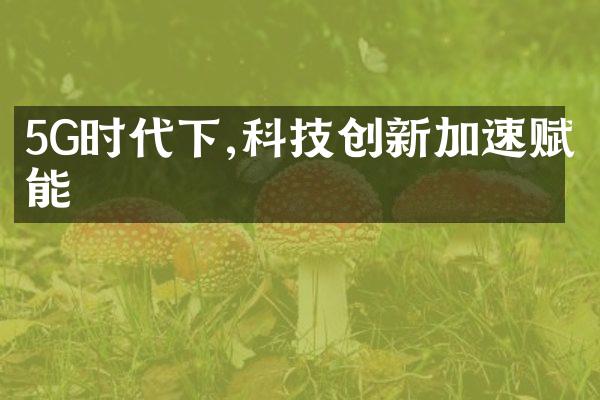 5G时代下,科技创新加速赋能