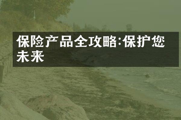 保险产品全攻略:保护您的未来