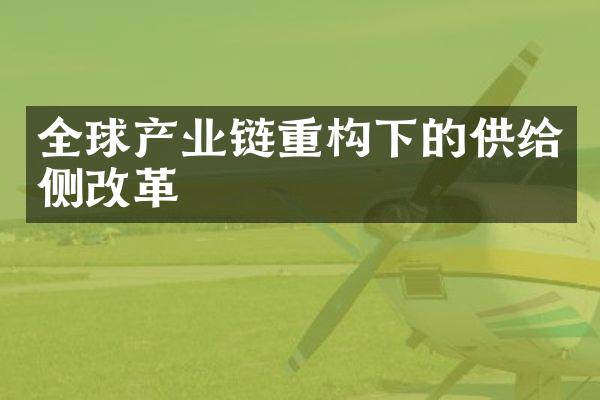 全球产业链重构下的供给侧改革