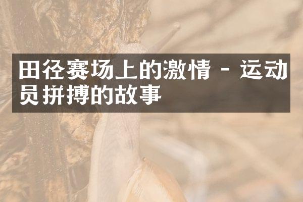 田径赛场上的激情 - 运动员拼搏的故事