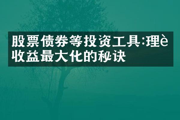 股票债券等投资工具:理财收益最大化的秘诀