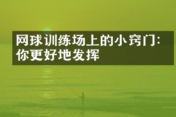 网球训练场上的小窍门:帮你更好地发挥