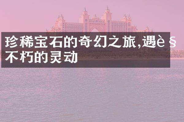 珍稀宝石的奇幻之旅,遇见不朽的灵动