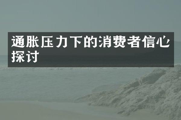 通胀压力下的消费者信心探讨