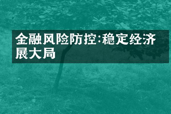 金融风险防控:稳定经济发展大局