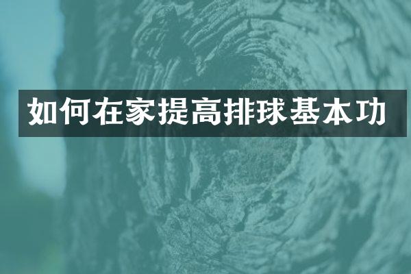 如何在家提高排球基本功