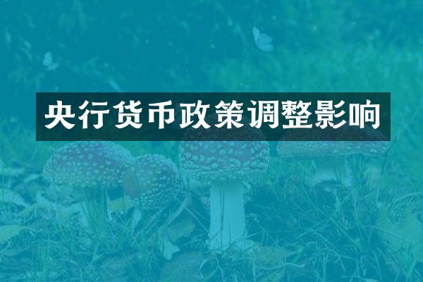 央行货币政策调整影响