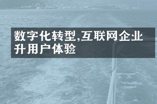 数字化转型,互联网企业提升用户体验