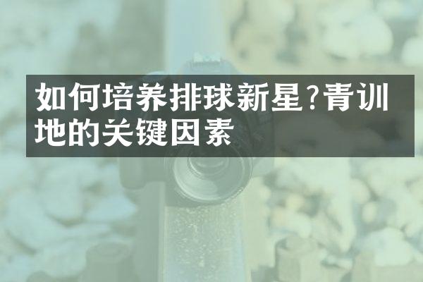 如何培养排球新星?青训基地的关键因素