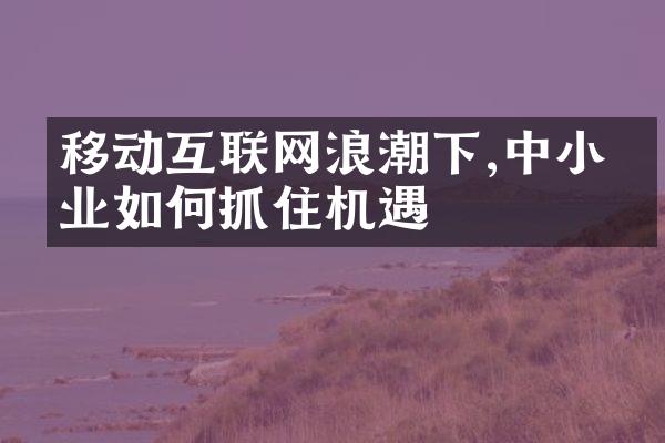 移动互联网浪潮下,中小企业如何抓住机遇