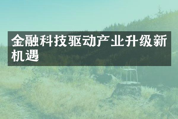 金融科技驱动产业升级新机遇