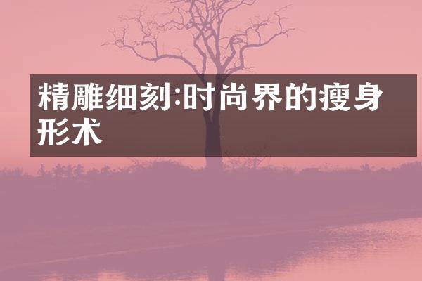 精雕细刻:时尚界的塑形术