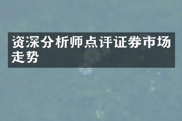 资深分析师点评证券市场走势