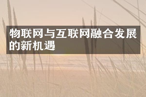 物联网与互联网融合发展的新机遇