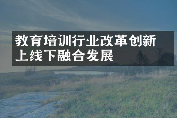 教育培训行业改革创新 线上线下融合发展