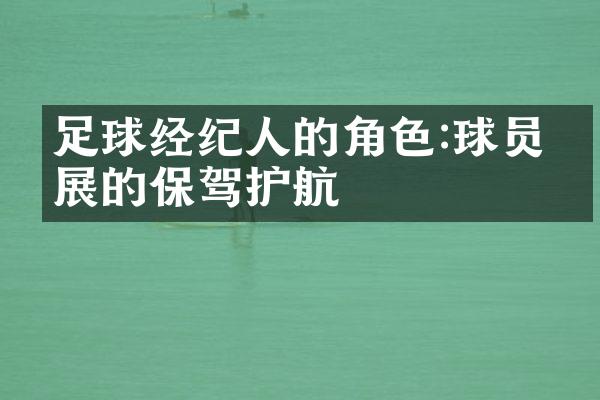 足球经纪人的角色:球员发展的保驾护航