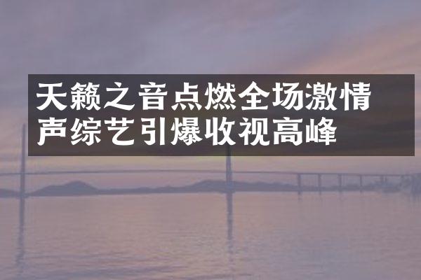 天籁之音点燃全场激情 歌声综艺引爆收视高峰