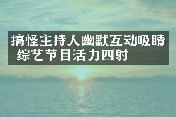 搞怪主持人幽默互动吸睛 综艺节目活力四射