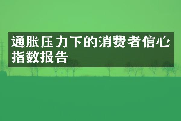 通胀压力下的消费者信心指数报告