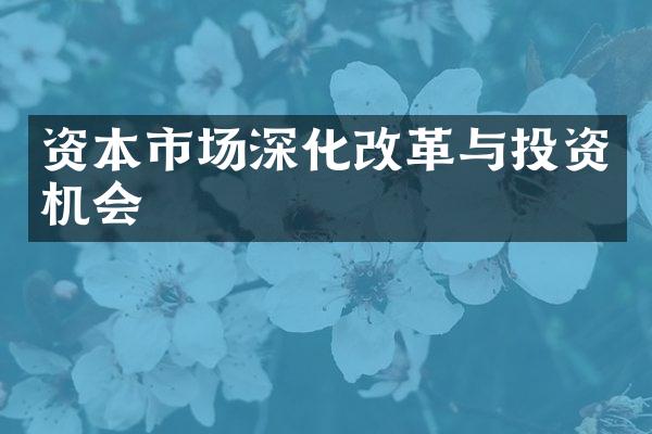 资本市场深化与投资机会