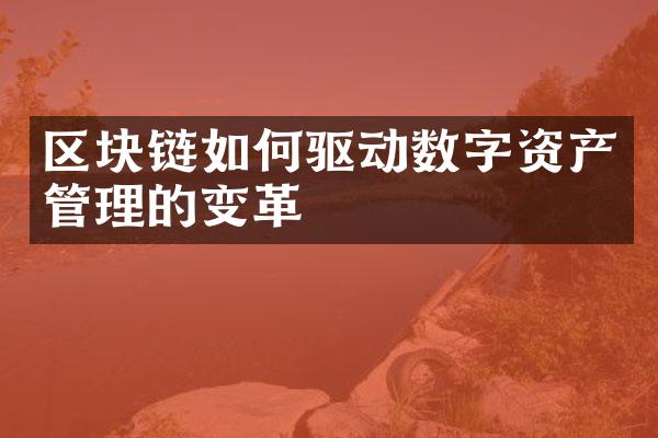 区块链如何驱动数字资产管理的变革