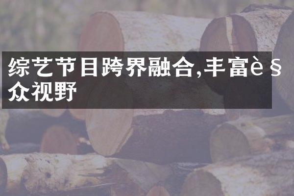 综艺节目跨界融合,丰富观众视野