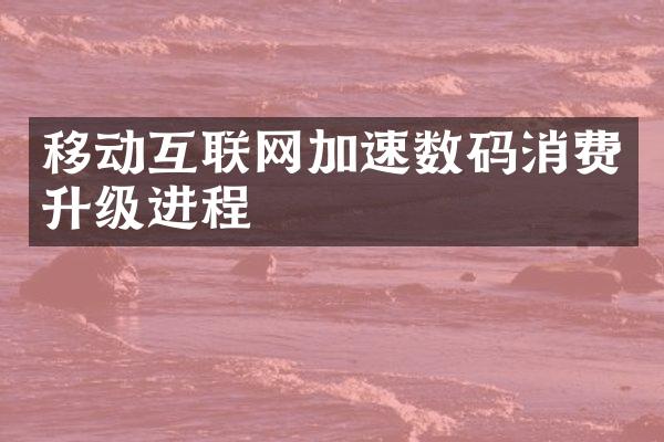 移动互联网加速数码消费升级进程